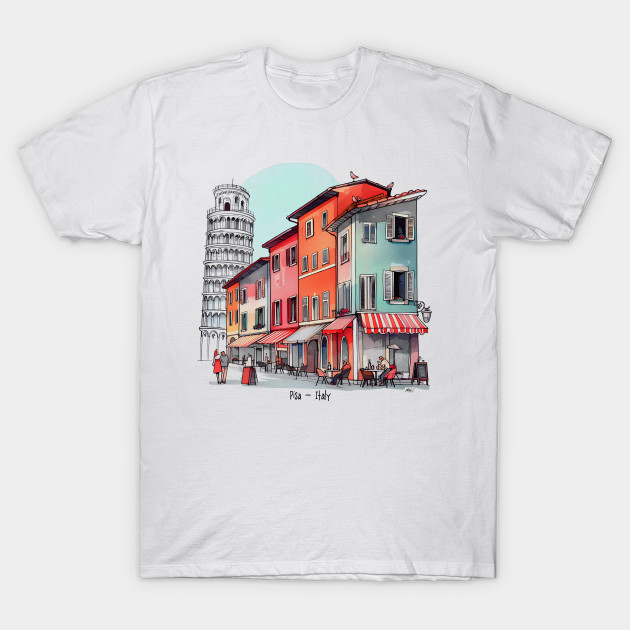 Pisa Italy | Leaning Tower of Pisa | Italian Sidewalk Café by Mad Monkey Creations